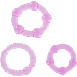 SEVEN CREATIONS - JUEGO TRES ANILLOS PENE LILA