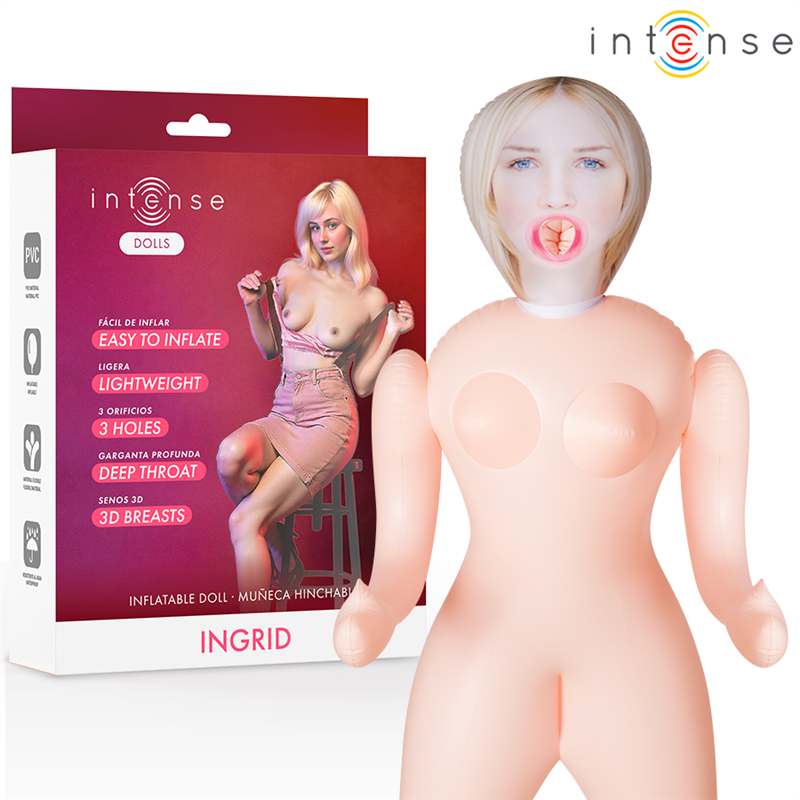 INTENSE DOLLS - INGRID MUÑECA HINCHABLE CON TRES ORIFICIOS