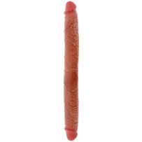 GET REAL - DILDO DOBLE DONG DE SILICONA CARAMELO 46 CM