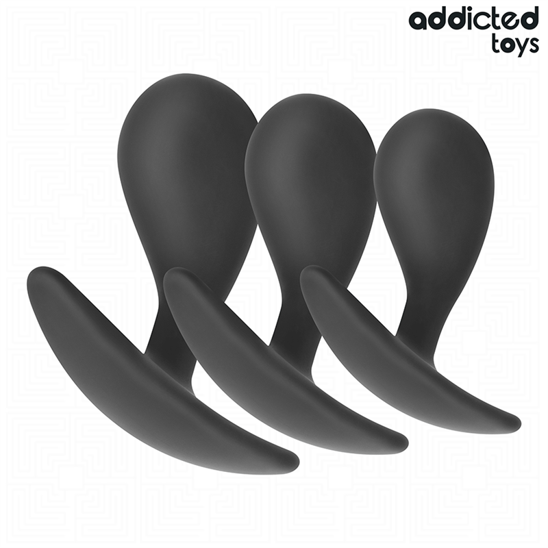 ADDICTED TOYS - SET DE 3 PLUG ANAL SILICONA MODELO 3