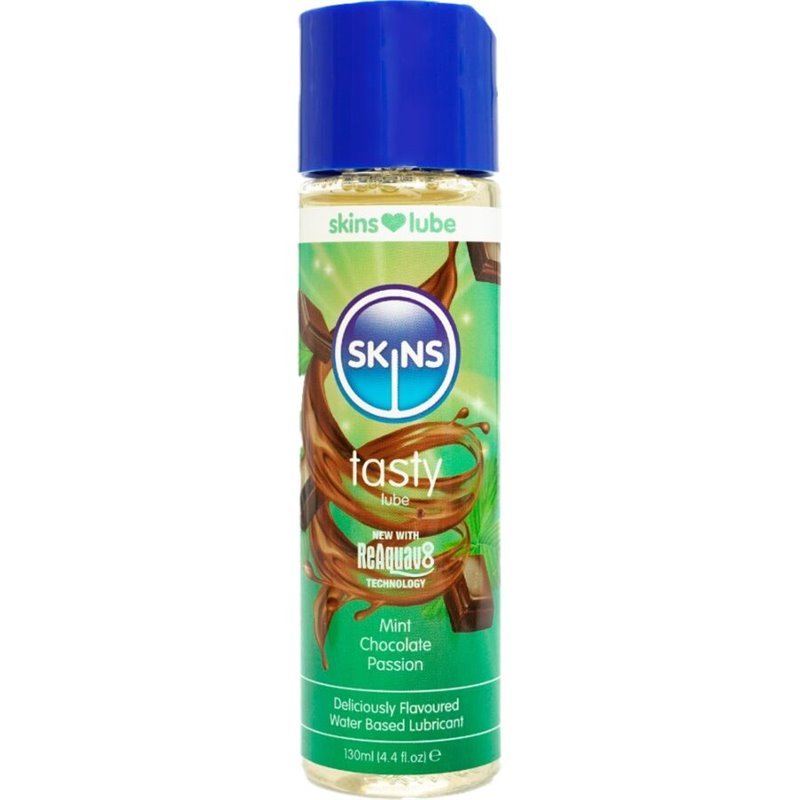 SKINS - TASTY LUBRICANTE BASE DE AGUA MENTA & CHOCOLATE 130 ML
