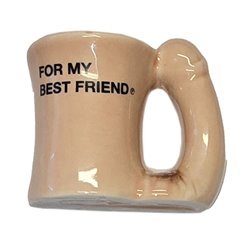 DIABLO PICANTE – IMÁN TAZA CERÁMICA CON ASA DE PENE “FOR MY BEST FRIEND”