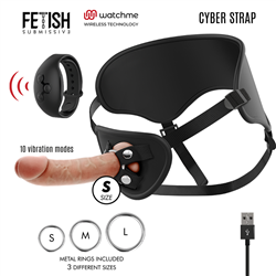 FETISH SUBMISSIVE CYBER STRAP - ARNÉS CON DILDO CONTROL REMOTO TECNOLOGÍA WATCHME S