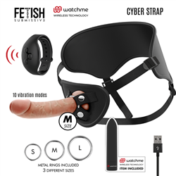 FETISH SUBMISSIVE CYBER STRAP - ARNÉS CON DILDO Y BALA CONTROL REMOTO TECNOLOGÍA WATCHME M