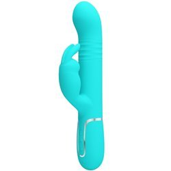 PRETTY LOVE - VIBRADOR COALE RABBIT PERLAS VERDE AGUA
