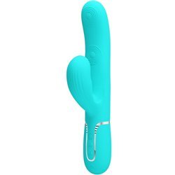 PRETTY LOVE - PERLITA VIBRADOR PUNTO G 3 EN 1 MULTIFUNCIÓN VERDE AGUA