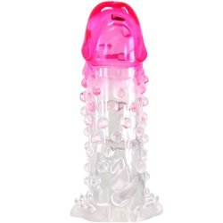 PRETTY LOVE - WILFORD FUNDA REALÍSTICA ALARGADORA CON RELIEVE PARA PENE ROSA