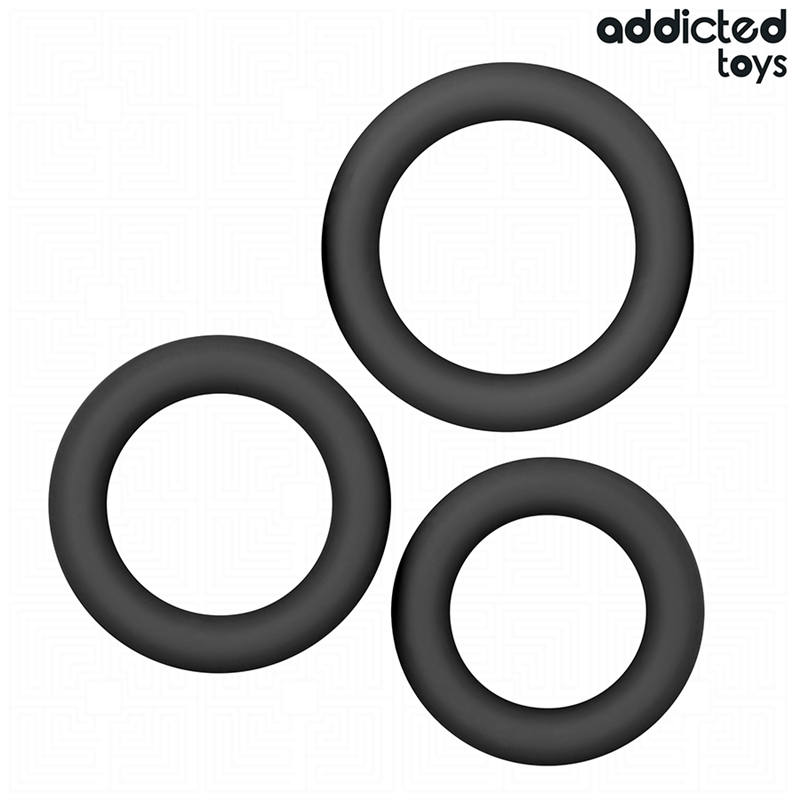 ADDICTED TOYS - SET DE ANILLOS SILICONA MODELO 1
