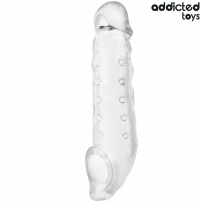 ADDICTED TOYS - FUNDAS PARA EL PENE TRANSPARENTE TALLA M 27 CM