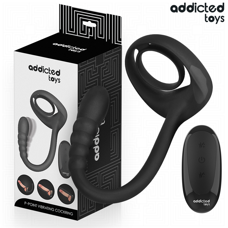 ADDICTED TOYS - ANILLO PENE VIBRADOR PUNTO·P CONTROL REMOTO