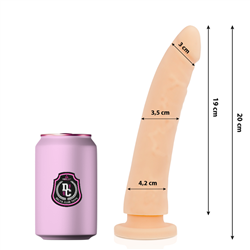 DELTA CLUB - DILDO REALISTA NATURAL SILICONA MEDICA 20 CM -O- 4 CM