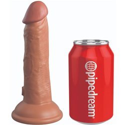 KING COCK - ÉLITE DILDO REALÍSTICO SILICONA 15.2 CM CARAMELO