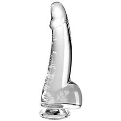 KING COCK - CLEAR DILDO CON TESTÍCULOS 15.2 CM TRANSPARENTE