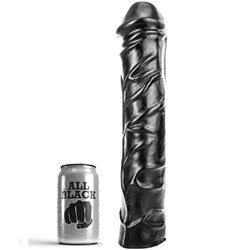 ALL BLACK - DILDO GIGANTE FISTING SUAVE 32 CM