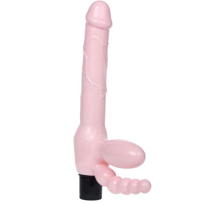 BAILE - ARNÉS SIN CUERDA TPR CON VIBRACIÓN Y ESTIMULACION ANAL 25.4 CM
