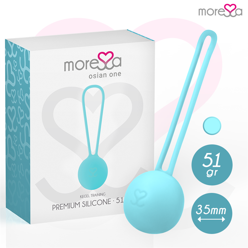 MORESSA - OSIAN ONE ENTRENAMIENTO SUELO PELVICO 51gr PREMIUM SILICONA TURQUESA