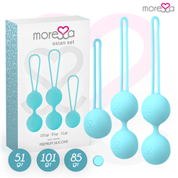 MORESSA - OSIAN SET Osian One 51 Gr / Osian Two 101 Gr / Osian Three 85 gr PREMIUM SILICONA TURQUESA