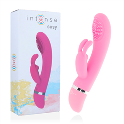 INTENSE - SUSY VIBRADOR OSCILANTE SILICONA RABBIT ROSA