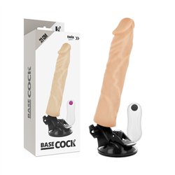 BASECOCK - VIBRADOR REALÍSTICO CONTROL REMOTO NATURAL 21 CM -O- 4 CM