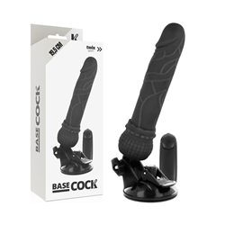 BASECOCK - VIBRADOR REALÍSTICO CONTROL REMOTO NEGRO 19.5 CM -O- 4 CM