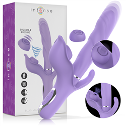 INTENSE - BILLIE VIBRADOR MULTIFUNCIÓN RECARGABLE SUCCIONADOR CON PULSADOR MORADO