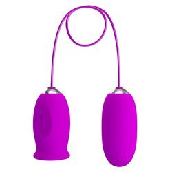 PRETTY LOVE - DAISY HUEVO DUAL VIBRADOR RECARGABLE MORADO