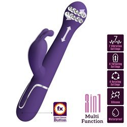 PRETTY LOVE - DEJON VIBRADOR RABBIT 3 EN 1 MULTIFUNCIÓN MORADO