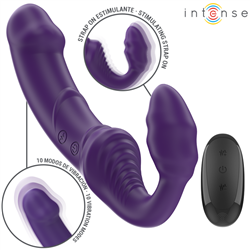 INTENSE - JILL VIBRADOR DOBLE 20 CM VIOLETA CONTROL REMOTO