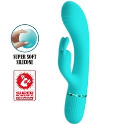 PRETTY LOVE - SCOCCO VIBRADOR RABBIT TURQUESA