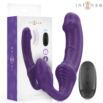 INTENSE - JILL VIBRADOR DOBLE 20 CM VIOLETA CONTROL REMOTO