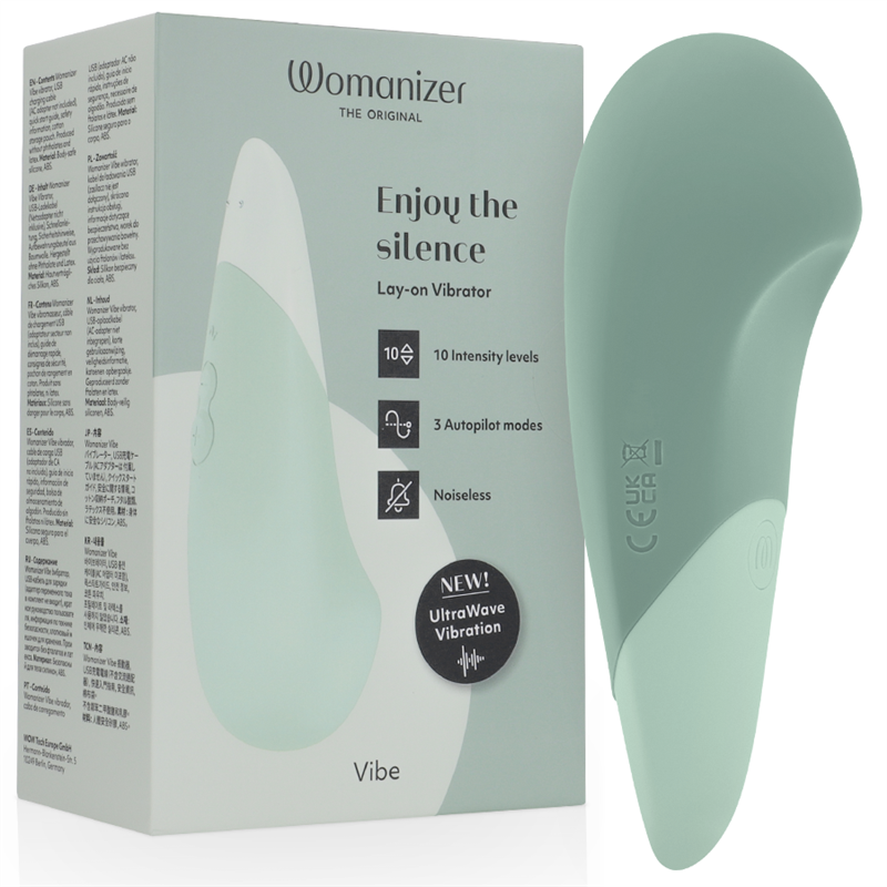 WOMANIZER - VIBE VIBRADOR LAY-ON SILENCIOSO VERDE CLARO