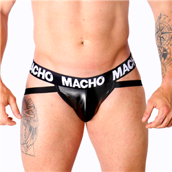 MACHO - MX25NC JOCK CUERO NEGRO L