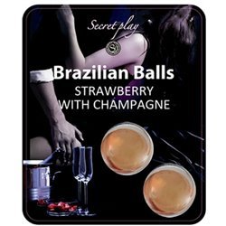 SECRETPLAY - SET 2 BRAZILIAN BALLS FRESAS CON CAVA