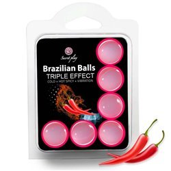 SECRETPLAY - SET 6 BRAZILIAN BALLS TRIPLE EFECTO