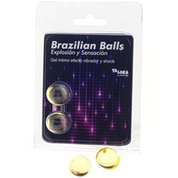 TALOKA - BRAZILIAN BALLS GEL EXCITANTE EFECTO VIBRACIÓN Y SHOCK 2 BOLAS