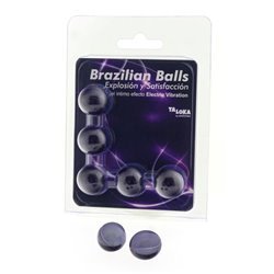 TALOKA - BRAZILIAN BALLS GEL EXCITANTE EFECTO VIBRACIÓN ELÉCTRICA 5 BOLAS