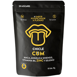 WUG CUM – Chicle funcional con sabor a plátano para potenciar la fertilidad, vitalidad y energía masculina