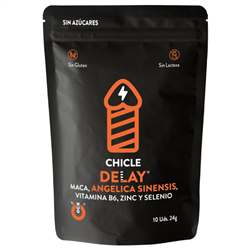 WUG DELAY – Chicle funcional con Zinc, Selenio y Vitamina B6 para mayor control y resistencia en los momentos íntimos