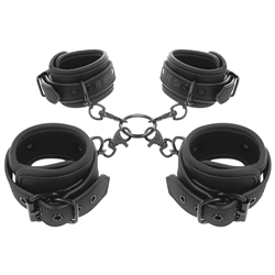 FETISH SUBMISSIVE - SET ESPOSAS MANOS Y TOBILLOS CON FORRO DE NEOPRENO