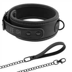 FETISH SUBMISSIVE - COLLAR CON CADENA CON FORRO DE NEOPRENO