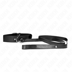 KINK - COLLAR CON CORREA 116 CM FINO NEGRO AJUSTABLE 32-50 CM X 8 CM