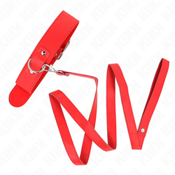 KINK - COLLAR CON CORREA 116 CM FINO ROJO AJUSTABLE 32-50 CM X 8 CM
