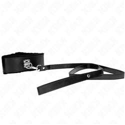 KINK - COLLAR CON CORREA 116 CM CON TACHUELAS PLATEADAS MODELO 4 NEGRO AJUSTABLE 40-48 CM X 6 CM