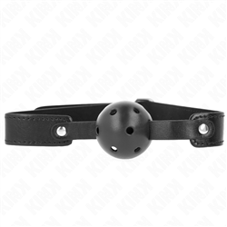 KINK - MORDAZA DE BOLA 4.5 CM TRANSPIRABLE NEGRO 65 x 2.5 CM