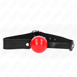KINK - MORDAZA DE BOLA 4 CM SUAVE DE TPE MODELO 1 66 x 2.5 CM AJUSTABLE 41-61 CM