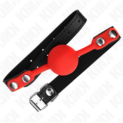 KINK - MORDAZA DE BOLA 4 CM DE SILICONA ROJA 60 x 2 CM