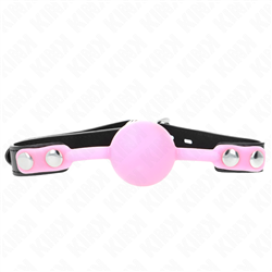 KINK - MORDAZA DE BOLA 4 CM DE SILICONA LUMINOSA 60 x 2 CM