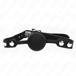 KINK - MORDAZA DE BOLA 4 CM DE SILICONA MODELO 1 CON CANDADO 60 x 2 CM