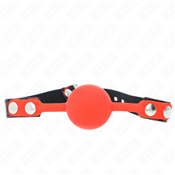 KINK - MORDAZA DE BOLA 4 CM DE SILICONA MODELO 2 CON CANDADO 60 x 2 CM