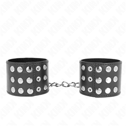 KINK - MUÑEQUERAS CON CIERRE A PRESIÓN AJUSTABLE NEGRO 19-24 CM X 5.5 CM